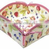 Rectangle Folding Washable Woven Fabric Baking Bread Basket thumbnail-5