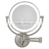 LED Wall Mount Mirror, Satin Nickel LED Wall Makeup Mirror thumbnail-3