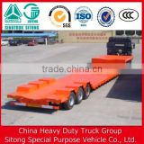 China hevay duty truck car lowbed semi trailer for large equipment trasportation