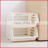 Plastic Stacking Stackers Storage Baskets Veg Rack 2 Tier Vegetable thumbnail-4