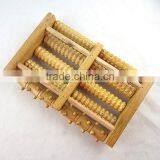 5 Rows Wooden Care Reflexology Relax Relief Stress Health Therapy Foot Roller Massager thumbnail-2