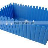 Blue Plastic Fence Planter thumbnail-1