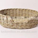 Classic Handmade Wicker Pet Bed Rattan Basket thumbnail-1