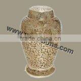 Fancy Home Use Round Urn | Wholesale Solid Urns | Cremation Urn Flower Arrangements thumbnail-1