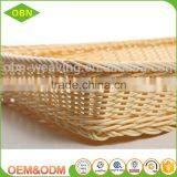 Customized Food Storage Hand Woven Empty Plastic Poly Rattan Bread Fruit Vegetable Display Basket thumbnail-6