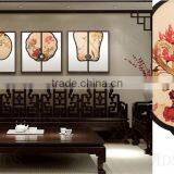 Framed Handmade Chinese Fan Canvas Wall Art thumbnail-4