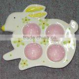 Hot Sale Easter Ceramic Egg Holder With Rabbit Design thumbnail-1