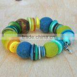 New Products Website China Supplier Promotional Gift Felt Fashion Colorful European Charm Health Chain Bracelet