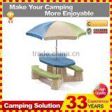 NEW Outdoor Indoor Plastic Kids Group Team Play Folding Table Chair Bench Set Ages 3+ thumbnail-6