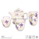 Hot Sale Tea Set With Hand Printing Japanese Style Stoneware Tea Set thumbnail-3