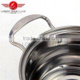 High Quality 5pcs Stainless Steel Drum-shaped Soup Pot Kitchen Cookware With Glass Lid thumbnail-6