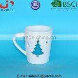 Fashion Design Cup Shape White Ceramic Aroma Diffuser Lamp, Christmas Oil Burner thumbnail-3