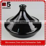 10" Black Color Custom Large Ceramic Tagine