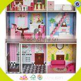2017 Wholesale Preschool Kids Wooden Doll House Set W06A248 thumbnail-6