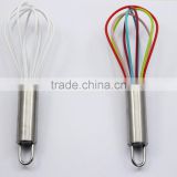 548-9 SILICONE SWISK WITH STAINLESS STEEL HANDLE ,HIGH QUALITY EASY-CLEAN EGGBEATER,