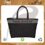 12 oz Dyed Canvas Tote Bag With Polyester Lining & With PU Padded Rope Handle & Bottom thumbnail-2