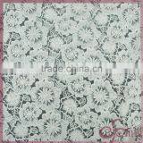 Off-white Flower Cotton Embroidered Fabric, Mesh Fabric Lace for Dress, Blouse, Tops thumbnail-2