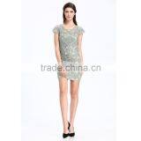 2017 Latest Design Photo For Lady Midi Embroidered Dress thumbnail-4
