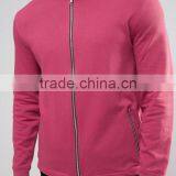 2017 Manufacturer High Quality New Design Durable Baseball Collar 100% Cotton Sweat Pink Casual Men Running Bomber Jacket thumbnail-3