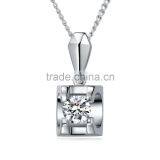Simple Diamond White Gold Necklace thumbnail-5