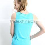 Comfortable Pure Color Ladies Custom Tank Tops thumbnail-3