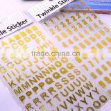 Custom Gold Stamp Sticker Cheap Alphabet Shape Sticker DIY Creative Sticker thumbnail-2