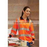 Women Hi Vis Long Sleeve Polo Shirt thumbnail-1