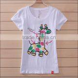 Oem Factory Women Foaming Print Round Neck t Shirt thumbnail-1