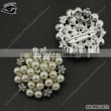 Fashion Rhinestone Pearl Pin Brooches for Wedding Dress thumbnail-1