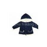 Royal Blue Girl Long Sleeve Toddlers Fleece Hooded Velvet Lining Jackets Wth Zip thumbnail-1