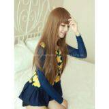 Long Fashion Wig Beautiful Women Party Wig Human Hair Lace 100% Quality thumbnail-3