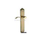Door Handle Y234, brass Lever Handle on plate, Handle on plate, brass handle