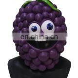 New Funny Party Costume Accessory TV Cartoon Fruit Latex Grape Mask thumbnail-1
