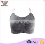 Wholesale tight nylon fitness breathable women push up cup sports bra