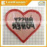 Patch Embroidered Heart, Heart Patches, Iron on Embroidered Felt Red Heart thumbnail-4