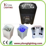 6X18W RGBWAUV battery powered led lighting,6in1 flat led par,led par light,wedding dj light,battery recharged par