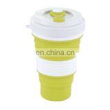 Portable Simple Silicone Retractable Folding Cup With Candy Color for Coffee thumbnail-5