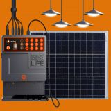 PAYG Home Solar Power Kit with LED Bulbs and Mobile Charger