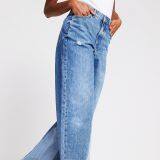 Blue High Rise Wide Leg Jean thumbnail-3