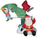 Giant Inflatable Christmas Decoration Santa Claus With Tree thumbnail-1