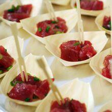 Biodegradable Pine Wood Boat Serving Tray 9.5inch Boat Serving Tray thumbnail-1