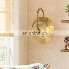 Tonghua Modern Round Glass Shell Metal Plate Wall Lamp Home TV Wall Hotel Corridor Bed Room Simple LED Light thumbnail-2
