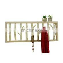 Natural wood hanging rack for clothes living room doorback decoration