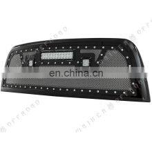 Black Mesh Stainless Steel Wire With LED Packaged Grills For Dodge Ram 2500 3500 Cars Accessories 2013 - 2016 thumbnail-4