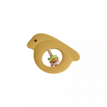 Baby Wooden Bird Bed Rattles Silicone Bird Shape Teether Rodent Baby Rattle Toys Teether thumbnail-2