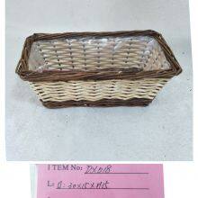 Outdoor Storage Wicker Basket Rectangular Willow Basket thumbnail-3