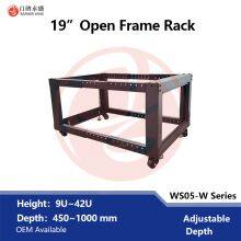 Factory Manufacturing Steel 19 Inch 4-Post Open Network Racks Wholesale OEM WS05-W 6U/12U/20U/32U Network Cabinets thumbnail-5