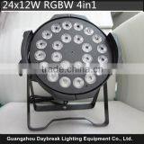 High Power Stage Led Par Light 24x12w RGBW 4 in 1 Dmx512 AC90-240V Stage Good Price High Quality Factory Selling Led Par64 Can