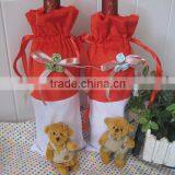 35cm High Plush Wine Bottle Cover of Christmas Item/Soft Stuffed Bear Cover for Wine thumbnail-1