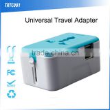 (110126) Universal travel adapter with usb charger,promotional adapter,usb travel adapter